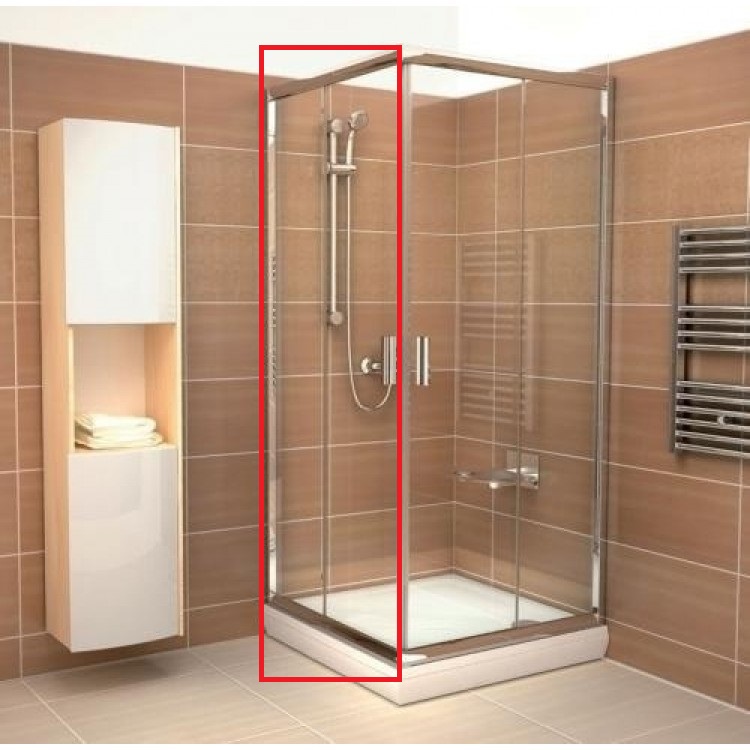 Дверь душевая прямоугольная боковая Ravak Blix BLRV2K-120 профиль сатин прозрачное стекло 1XVG0U00Z1