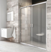 Двері душова прямокутна Ravak Blix BLDP4-130 профіль сатин прозоре скло 0YVJ0U00Z1