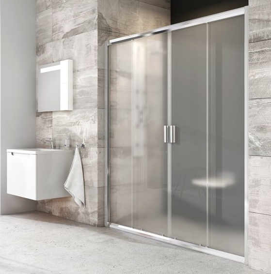 Дверь душевая прямоугольная Ravak Blix BLDP4-130 профиль сатин прозрачное стекло 0YVJ0U00Z1