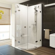 Душовий куточок напівкруглий Ravak Brilliant BSKK4-90 профіль хром скло transparent 3U277A00Y1