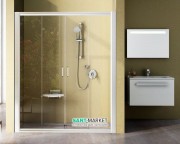 Двері душова прямокутна Ravak Blix BLDP4-160 профіль білий скло transparent 0YVS0100Z1