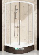 Душевой уголок полукруглый Ravak Blix BLCP4-80 Sabina профиль белый стекло transparent 3B240140Z1
