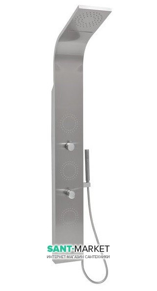 Гідромасажна панель для душу з термостатом Ravak Jet Inox нержавіюча сталь латунь X01453