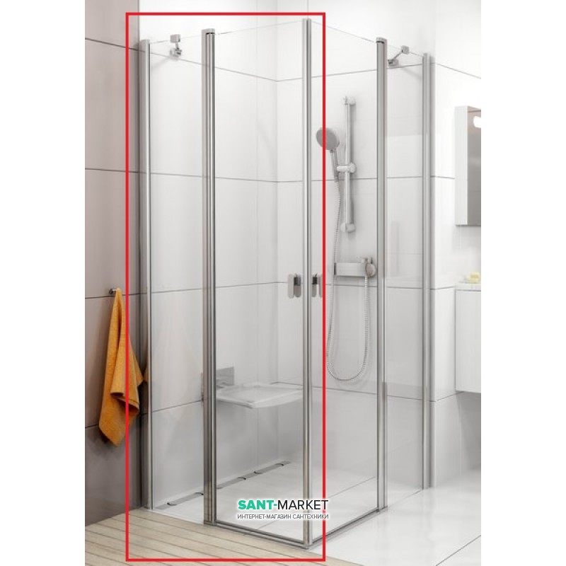 Двері душова орні Ravak Chrome CRV2-110 полірований алюміній скло transparent 1QVD0C00Z1