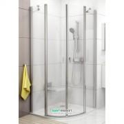Душевой уголок Ravak Chrome CSKK4-80 полукруглый профиль сатин стекло transparent 3Q140U00Z1
