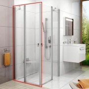 Дверь душевая распашная Ravak Chrome CRV2-100 профиль сатин стекло transparent 1QVA0U00Z1