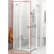 Двері душова орні Ravak Chrome CRV2-120 білий профіль скло transparent 1QVG0100Z1