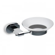 Мильниця з утримувачем Ravak Chrome CR 200.00 хромована латунь матове скло X07P187