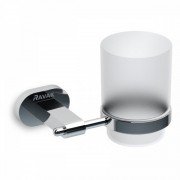 Стакан для зубних щіток Ravak Chrome CR 210.00 з власником хромована латунь матове скло X07P188