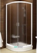 Душевой уголок полукруглый Ravak Blix BLCP4-90 Sabina профиль белый стекло grape 3B270140ZG