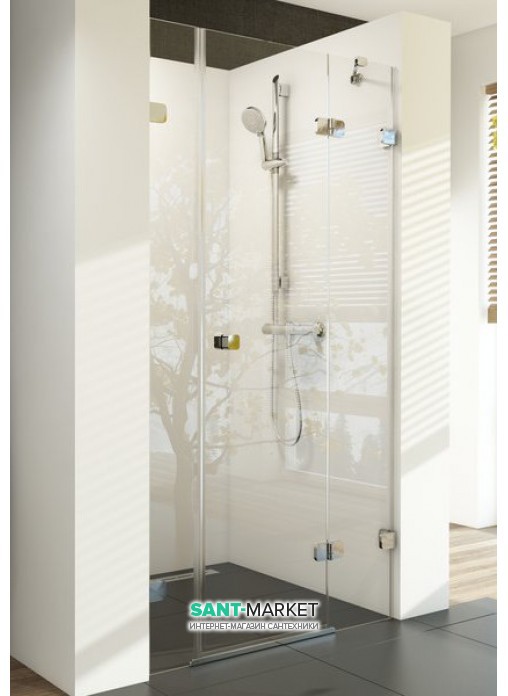 Дверь душевая двухэлементная Ravak Brilliant BSD2-100 A-R профиль хром стекло transparent 0UPAAA00Z1