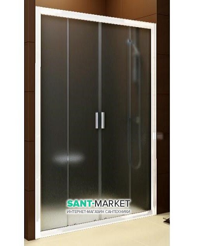 Дверь душевая прямоугольная Ravak Blix BLDP4-130 профиль белый матовое стекло 0YVJ0100ZG