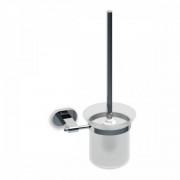 Йоржик для унітазу з власником Ravak Chrome CR 410.00 хромована латунь матове скло X07P196