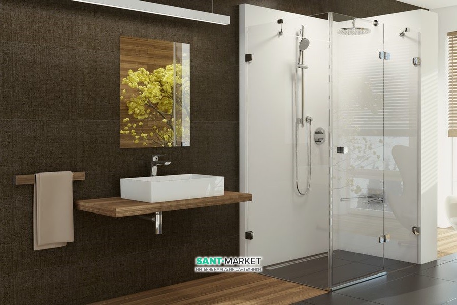 Душова кабіна Ravak Brilliant BSDPS-100/100 R профіль хром скло transparent 0UPA0A00Z1