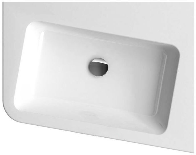 Раковина для ванної Ravak 10 ° 650 R з отвором штучний мармур біла XJIP1165000