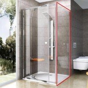 Стенка для душевой кабины Ravak Pivot PPS-90 профиль полированный алюминий стекло transparent 90G70C00Z1