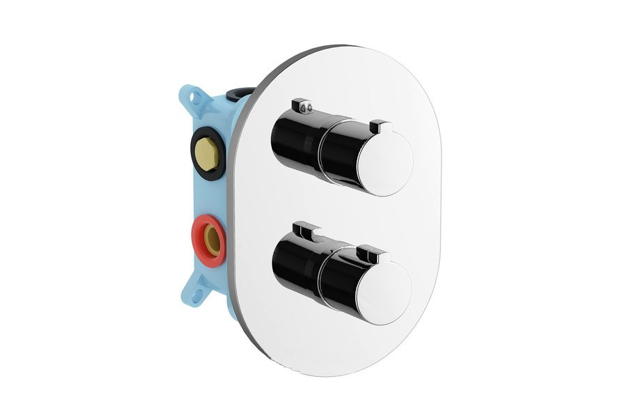 Змішувач для душа вбудовується Ravak Chrome CR 067.00 термостатичний для R-box multi X070075