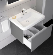 Тумба под раковину подвесная Ravak 10° SD 650 ДСП/МДФ серый глянец X000000737