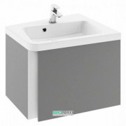 Тумба под угловую раковину подвесная Ravak 10° SD 550 R ДСП/МДФ серый глянец X000000743