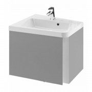 Тумба под угловую раковину подвесная Ravak 10° SD 650 L ДСП/МДФ серый глянец X000000746