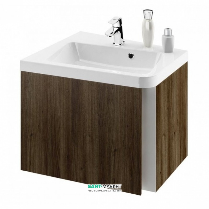 Тумба под угловую раковину подвесная Ravak 10° SD 650 L ДСП/МДФ темно-ореховый X000000747