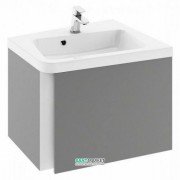 Тумба под угловую раковину подвесная Ravak 10° SD 650 R ДСП/МДФ серый глянец X000000749
