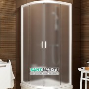 Душевой уголок полукруглый Ravak Blix BLCP4-80 профиль белый стекло grape 3B240100ZG