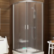 Душевой уголок полукруглый Ravak Blix BLCP4-80 профиль сатин стекло grape 3B240U00ZG