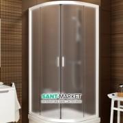 Душевой уголок полукруглый Ravak Blix BLCP4-80 профиль белый стекло grape 3B240100ZG
