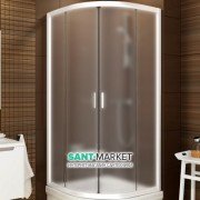 Душевой уголок полукруглый Ravak Blix BLCP4-90 профиль белый стекло grape 3B270100ZG