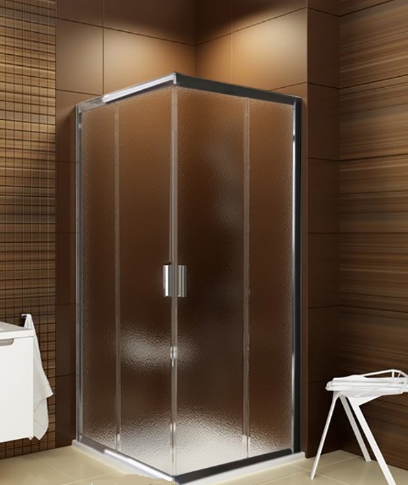 Душовий куточок квадратний Ravak Blix BLRV2K-100 профіль хром скло grape 1XVA0C00ZG