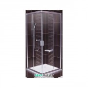 Душевой уголок квадратный Ravak Blix BLRV2-90 профиль сатин стекло grape 1LV70U00ZG