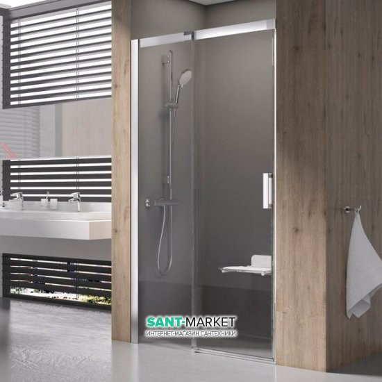 Дверь душевая прямоугольная Ravak Matrix MSD2-100 L профиль белый стекло transparent 0WLA0100Z1