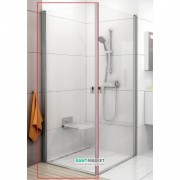 Двері душова орні Ravak Chrome CRV1-90 профіль сатин скло transparent 1QV70U01Z1
