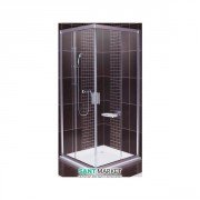 Душовий куточок квадратний Ravak Blix BLRV2-80 профіль сатин скло grape 1LV40U00ZG