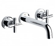 Смеситель для раковины Roca Loft двухвентильный настенный хром A5A4743C00