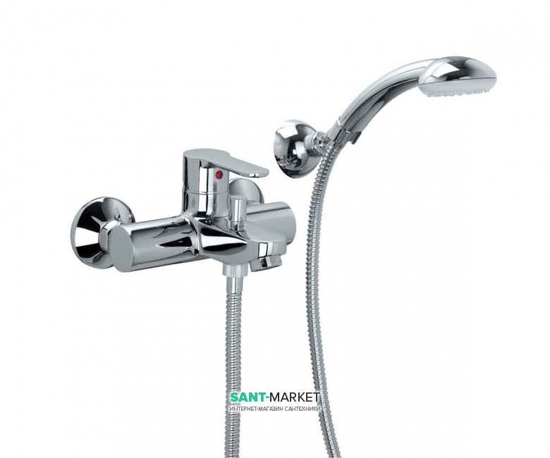 Смеситель для ванны однорычажный с душем Paffoni Blu хром BLU 023 CR