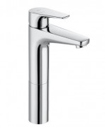 Високий змішувач для раковини Roca Atlas без донного клапана холодний старт хром A5A3790C00