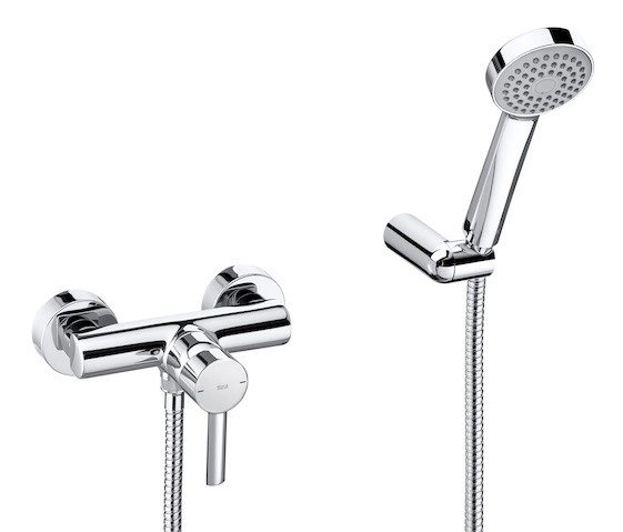 Душевой набор с однорычажным настенным смесителем для душа Roca Targa латунь хром A5A2060C02