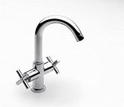 Смеситель для раковины Roca Loft двухвентильный с донным клапаном хром A5A3043C00