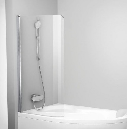 Шторка для ванни Ravak CVSK1 Rosa 140/150 L одноелементна левосторонняя профіль білий скло transparent 7QLM0100Y1