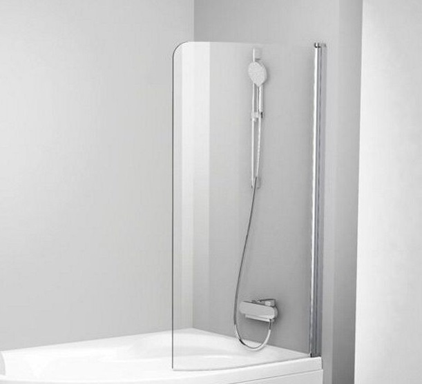 Шторка для ванни Ravak CVSK1 Rosa 140/150 R одноелементна правобічна профіль білий скло transparent 7QRM0100Y1