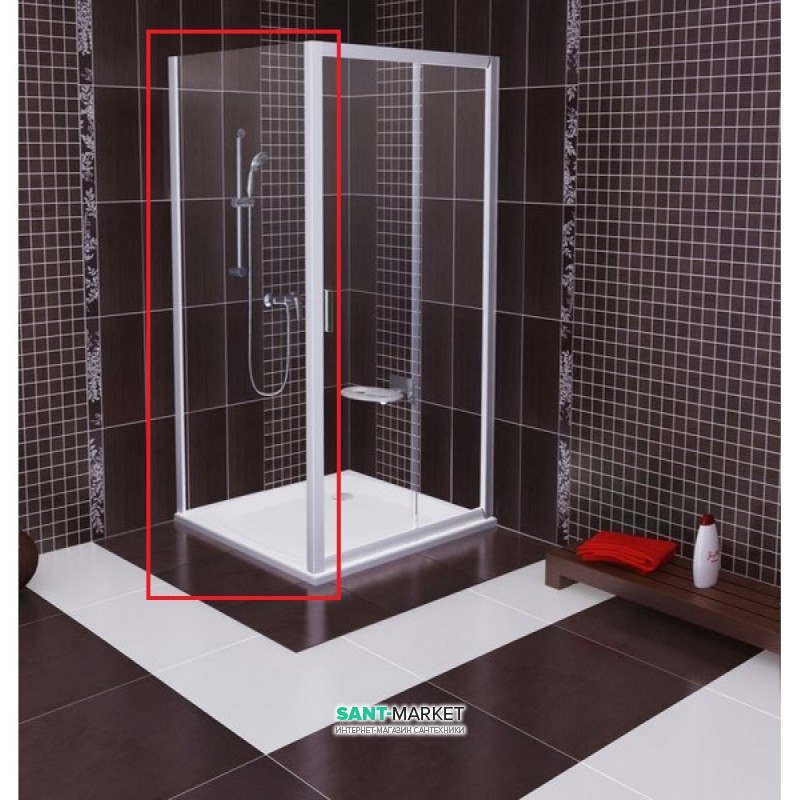 Стенка для душевой кабины Ravak Blix BLPS-90 профиль белый стекло grape 9BH70100ZG