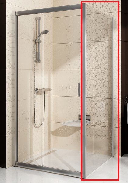 Стенка для душевой кабины Ravak Blix BLPS-100 профиль хром стекло grape 9BHA0C00ZG