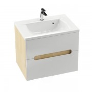 Тумба под раковину подвесная Ravak Classic II SD 700 ДСП/МДФ береза/белый глянец X000000907