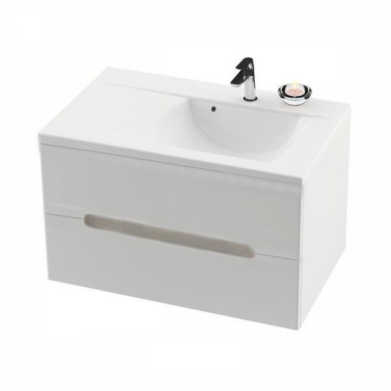 Тумба под раковину подвесная Ravak Classic II SD 800-L ДСП/МДФ белый глянец X000000910