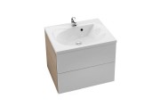 Тумба под раковину подвесная Ravak Rosa II SD 600 ДСП/МДФ капучино/белый глянец X000000926