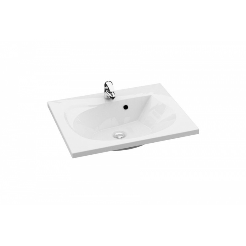 Раковина для ванной Ravak Rosa 600 с отверстием искусственный мрамор белая XJ201160000