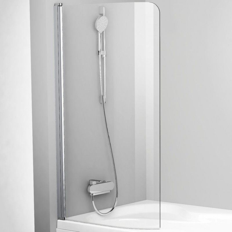 Шторка для ванни Ravak CVSK1 Rosa 140/150 L одноелементна левосторонняя профіль хром скло transparent 7QLM0C00Y1