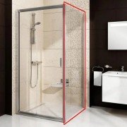 Стенка для душевой кабины Ravak Blix BLPS-90 профиль хром стекло grape 9BH70C00ZG